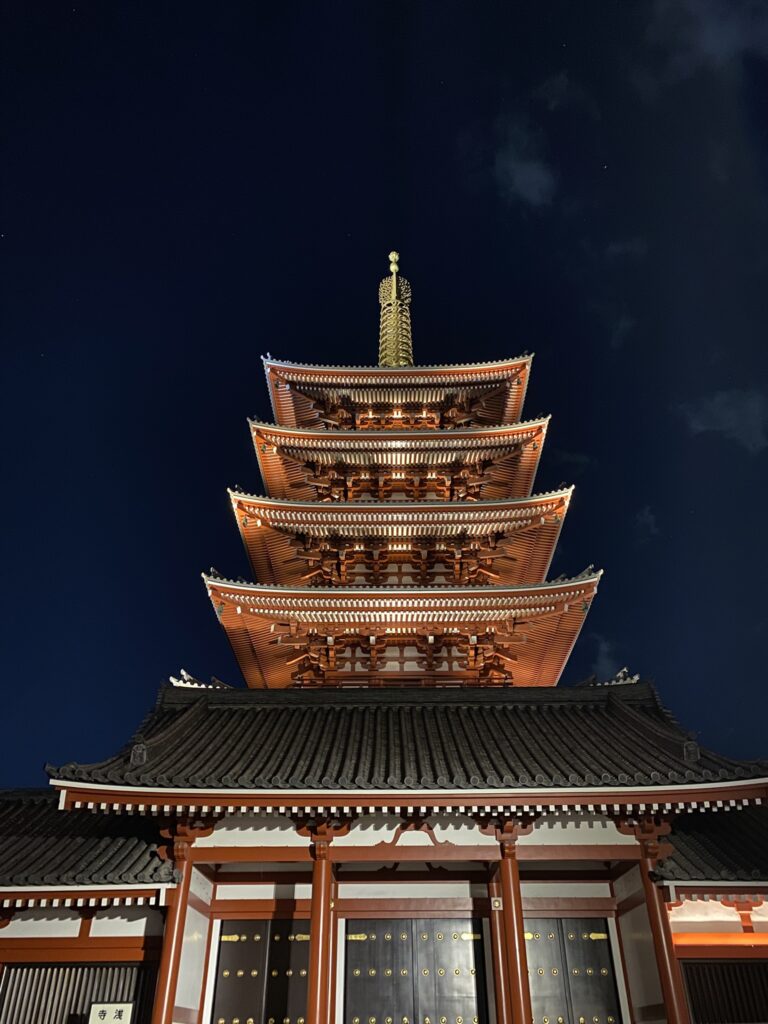 Senso Ji Tempel bei Nacht