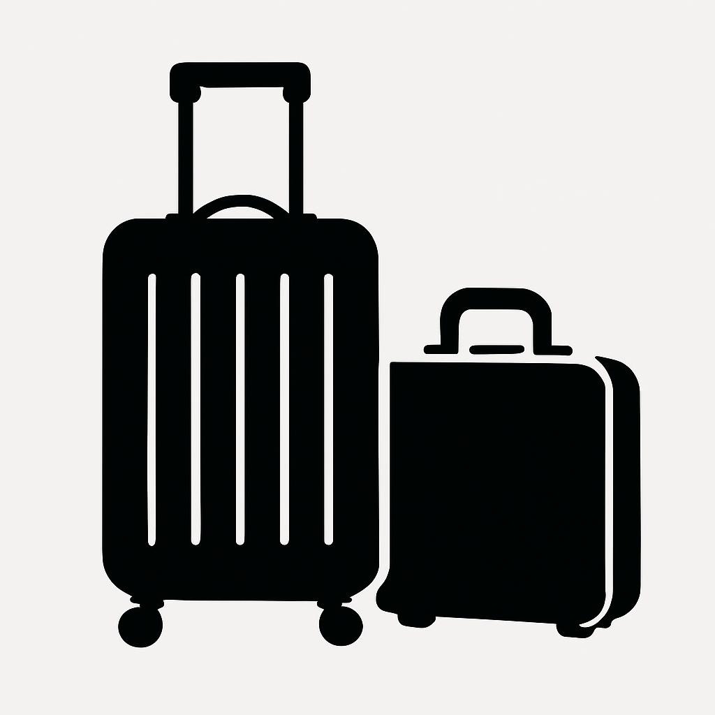 Zwei Reisekoffer nebeneinander